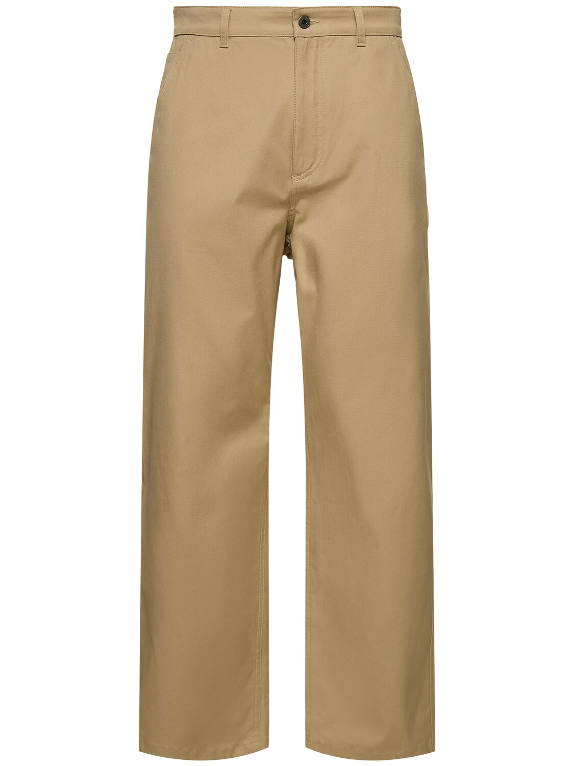 Valentino Stretch Cotton Canvas Cargo Pants In Beige