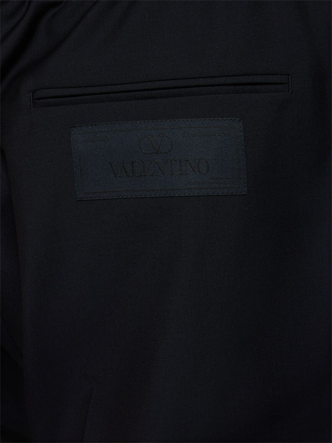 Shop Valentino Wool & Mohair Jogger Pants In Navy