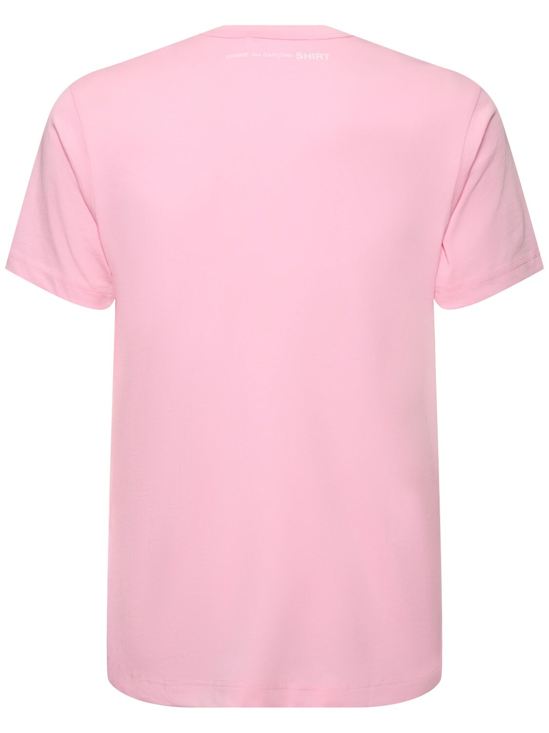 Shop Comme Des Garçons Shirt Cdg Shirt Logo Cotton Jersey T-shirt In Pink