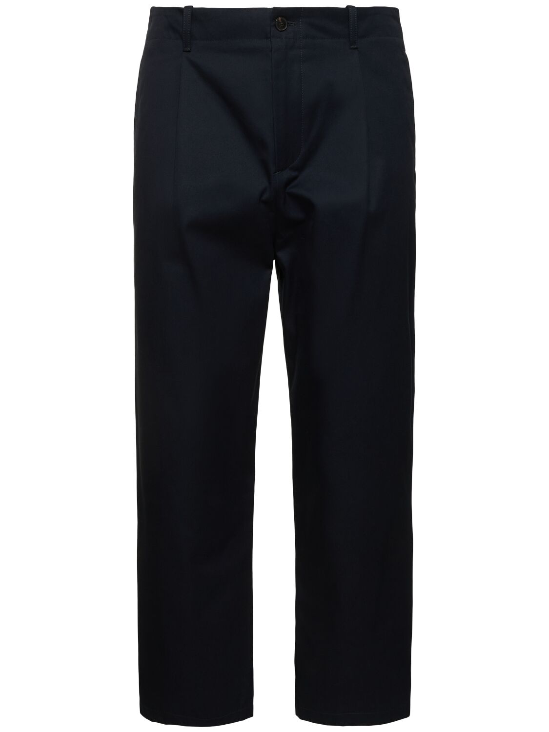 Pleated Cotton Gabardine Pants