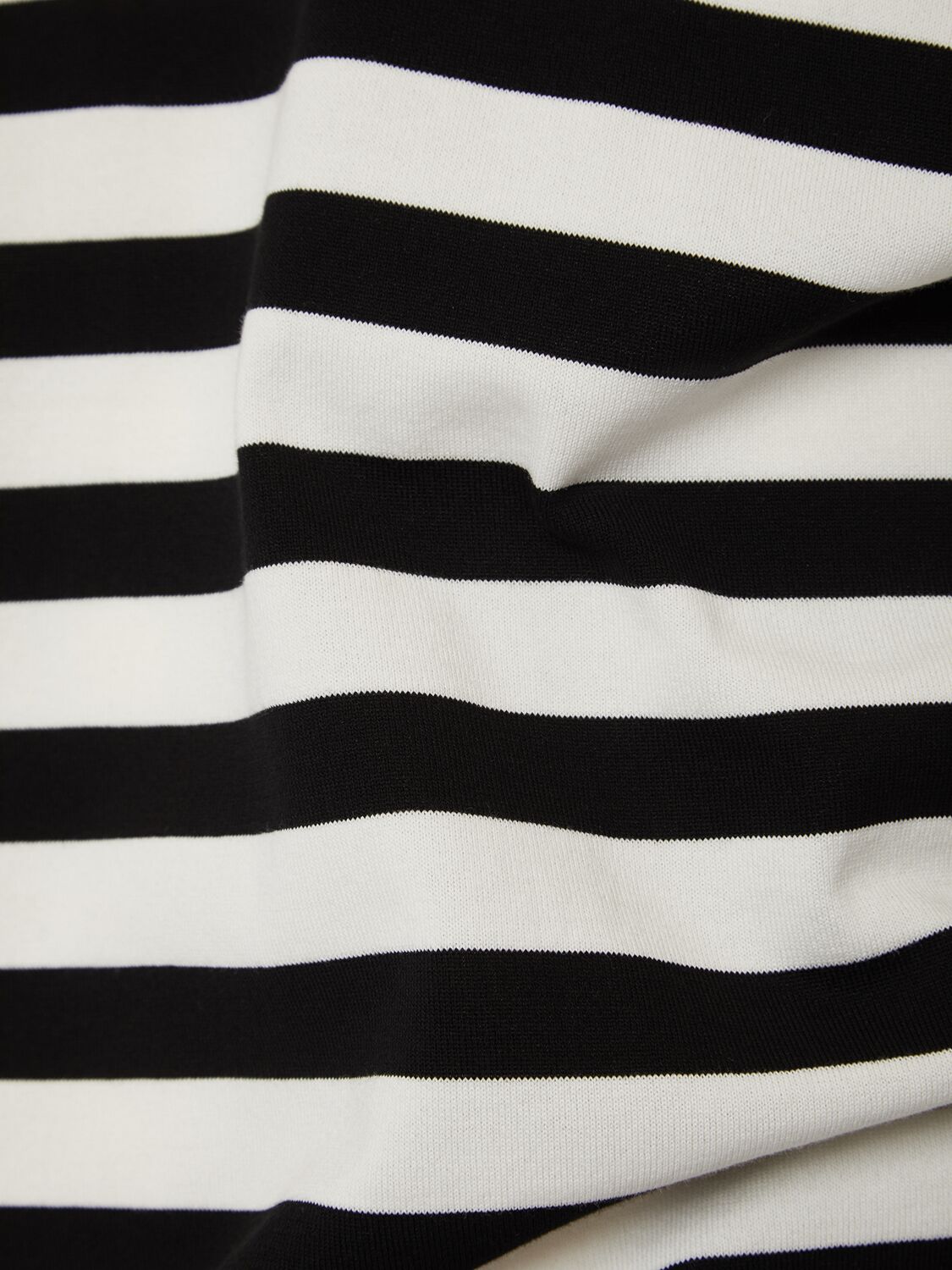 Dolce & Gabbana Black And White Sleeveless Top With Round Neck And All-over Strpied Motif In White/black