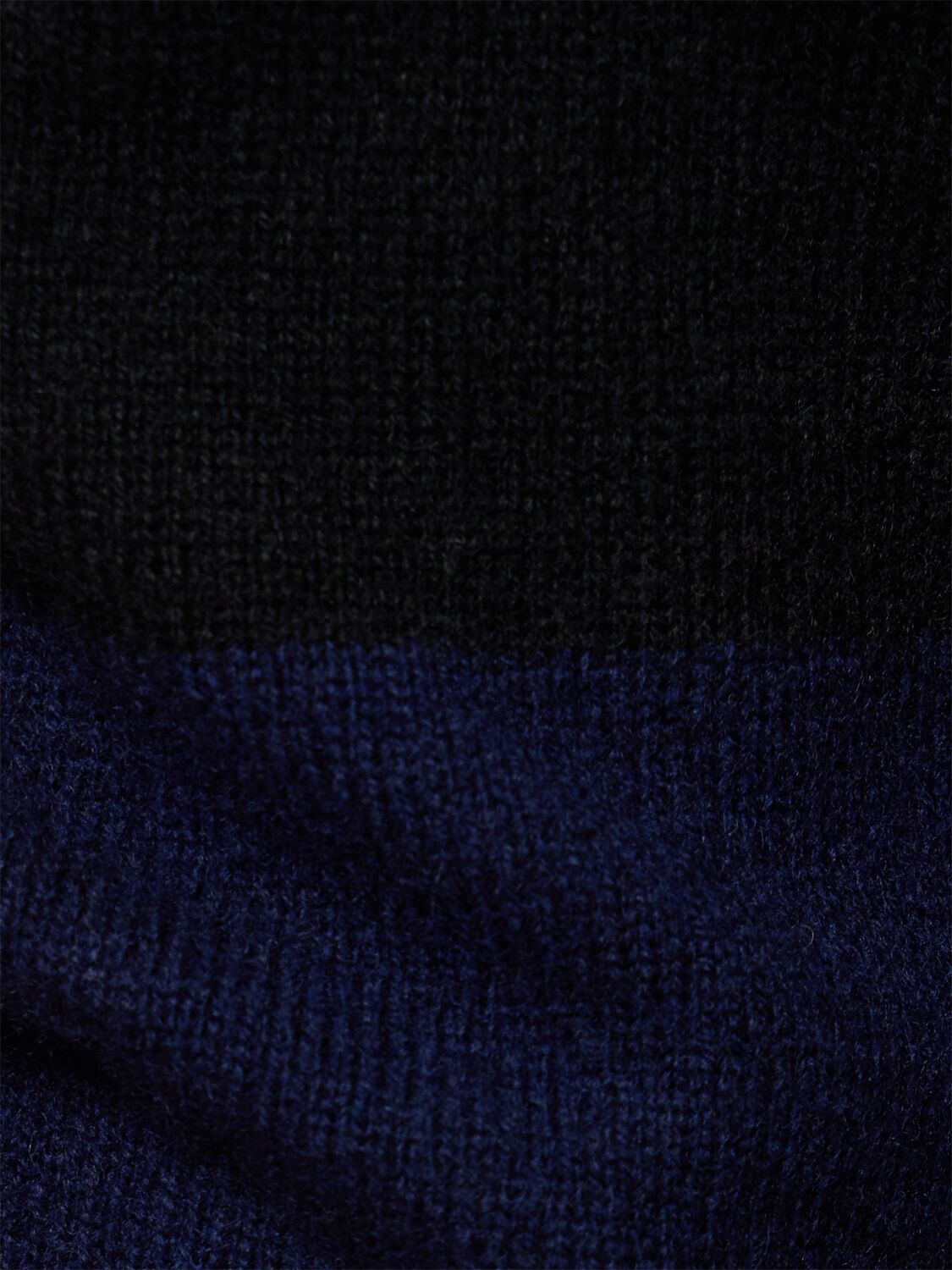 Shop Comme Des Garçons Shirt Forever Two-tone Wool Knit Sweater In Black/navy