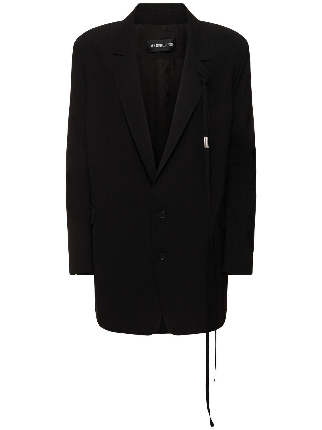 Ann Demeulemeester Anthoon Tailored Wool Blend Blazer In Black