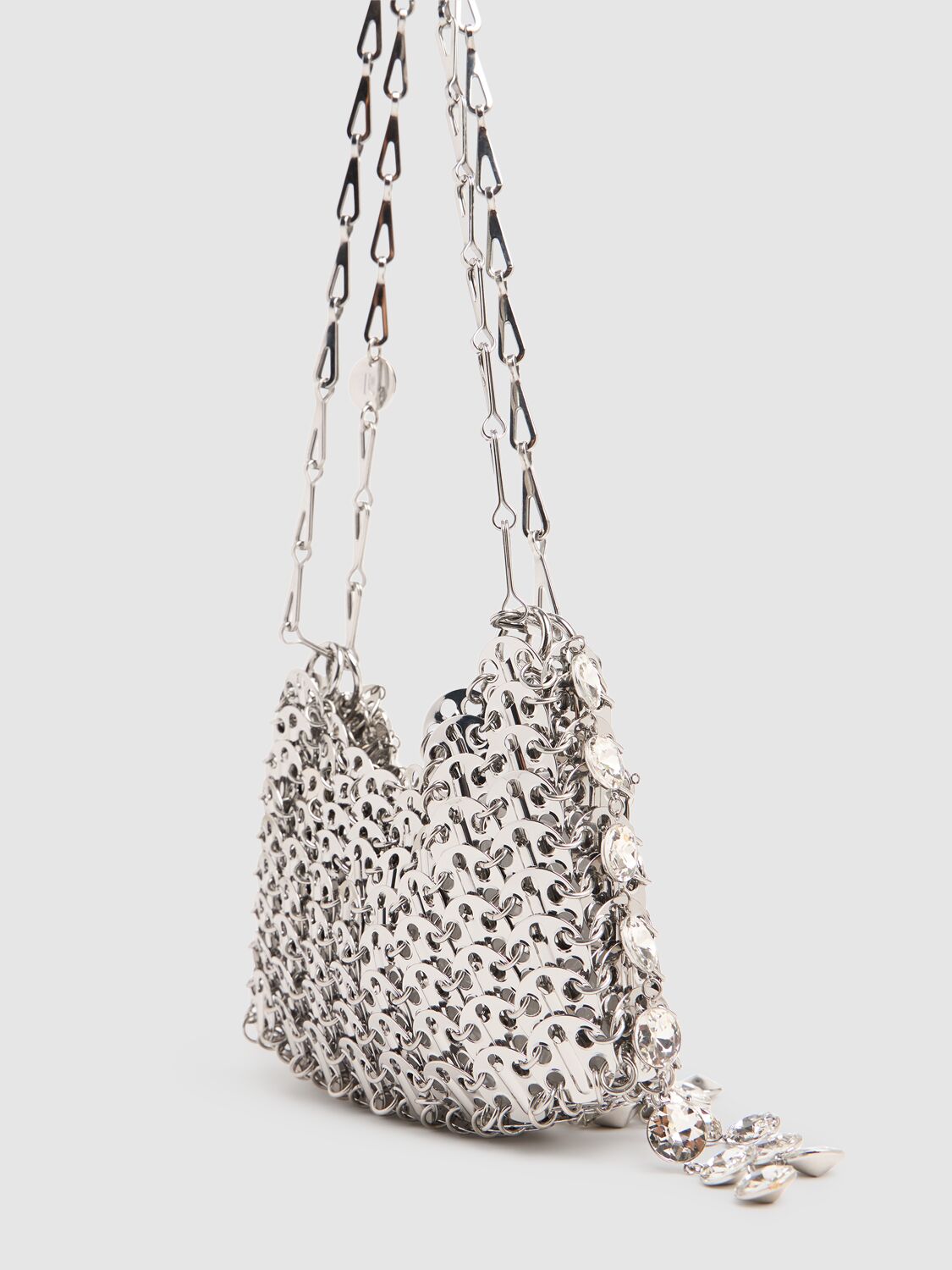 RABANNE STRASS FILET SHOULDER BAG 