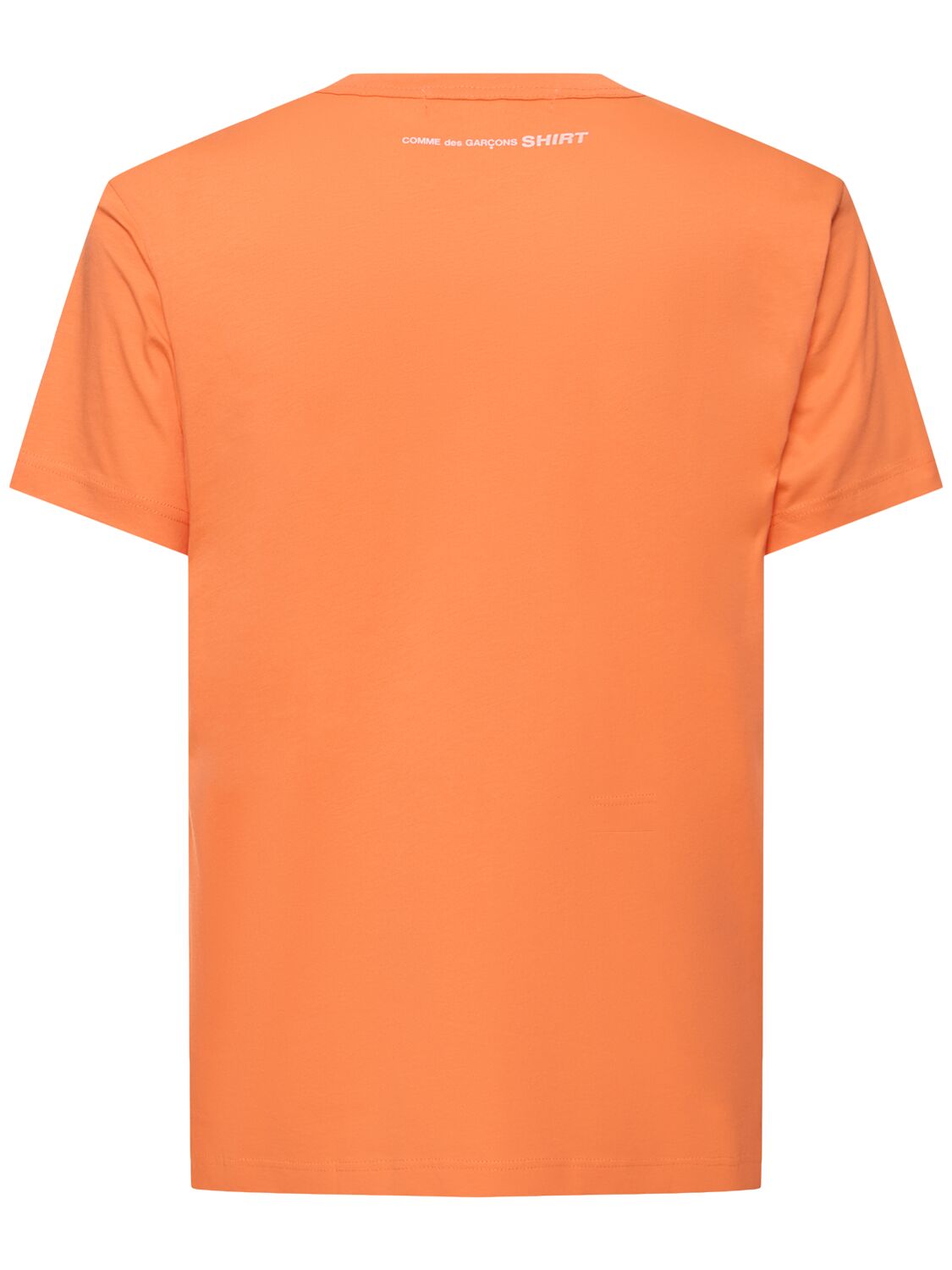 Shop Comme Des Garçons Shirt Cdg Logo Cotton T-shirt In Orange