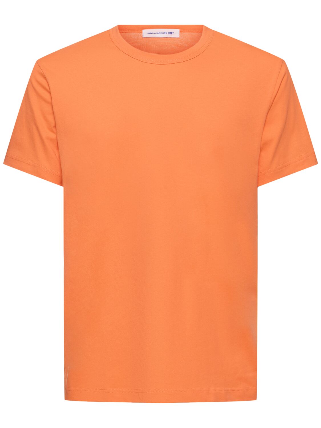 Shop Comme Des Garçons Shirt Cdg Logo Cotton T-shirt In Orange