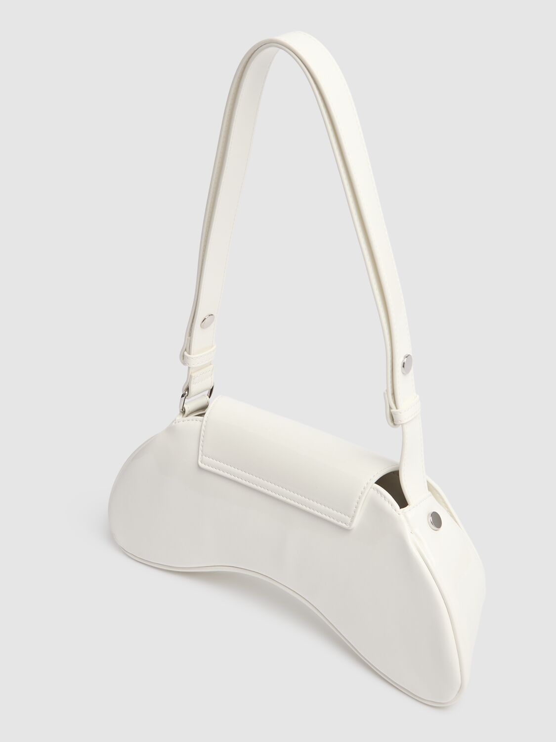 Shop Diesel Play Glossy Tech Crossbody Bag In White