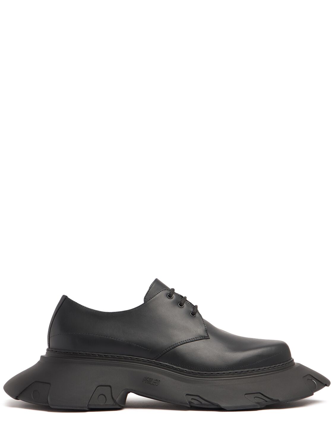 Comme Des Garçons Homme Deux Phileo X Cdg Derby Melted Lace-up Shoes In Black