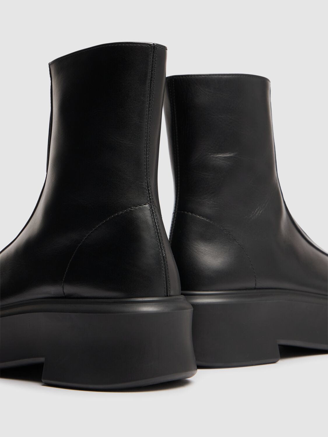 Shop The Row 50mm Zipped Leather Ankle Boots In Black