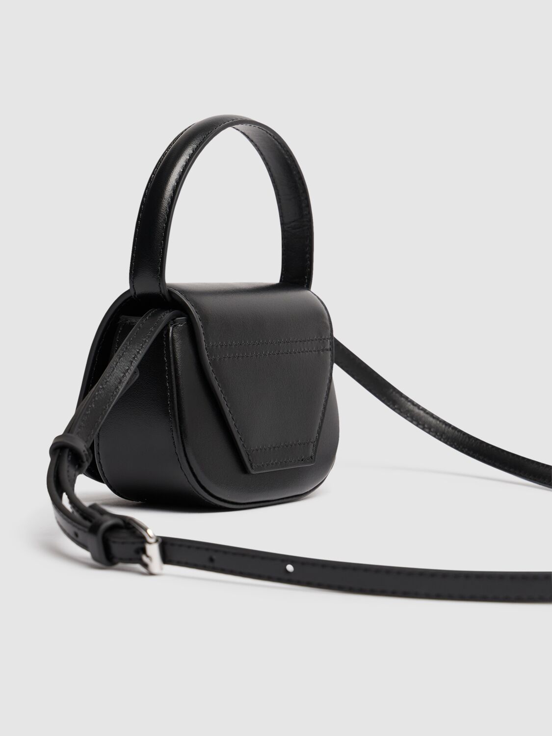 DIESEL XS 1DR SMOOTH LEATHER TOP HANDLE BAG 