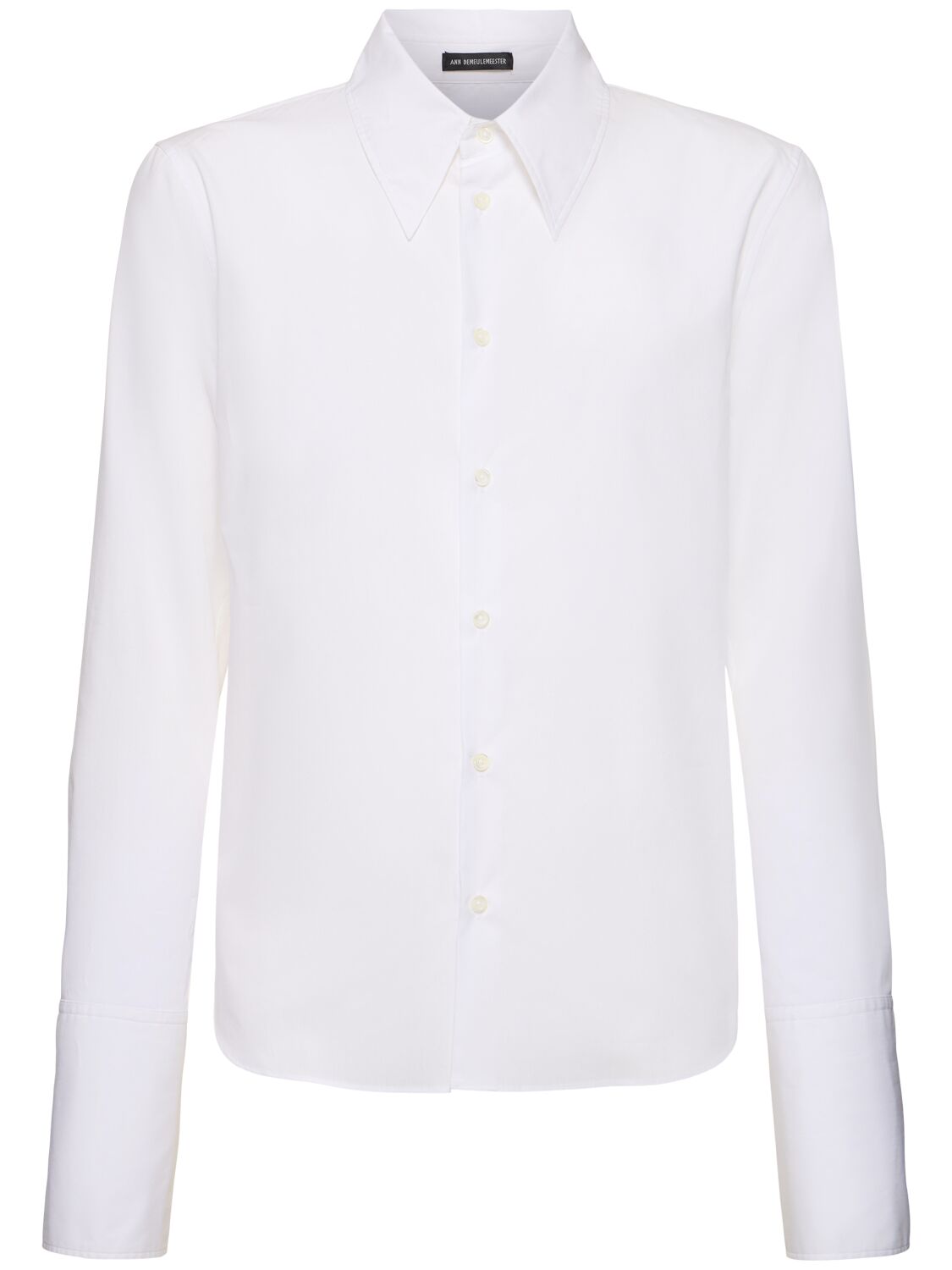 Ann Demeulemeester Joren Fitted Cotton Poplin Shirt In White