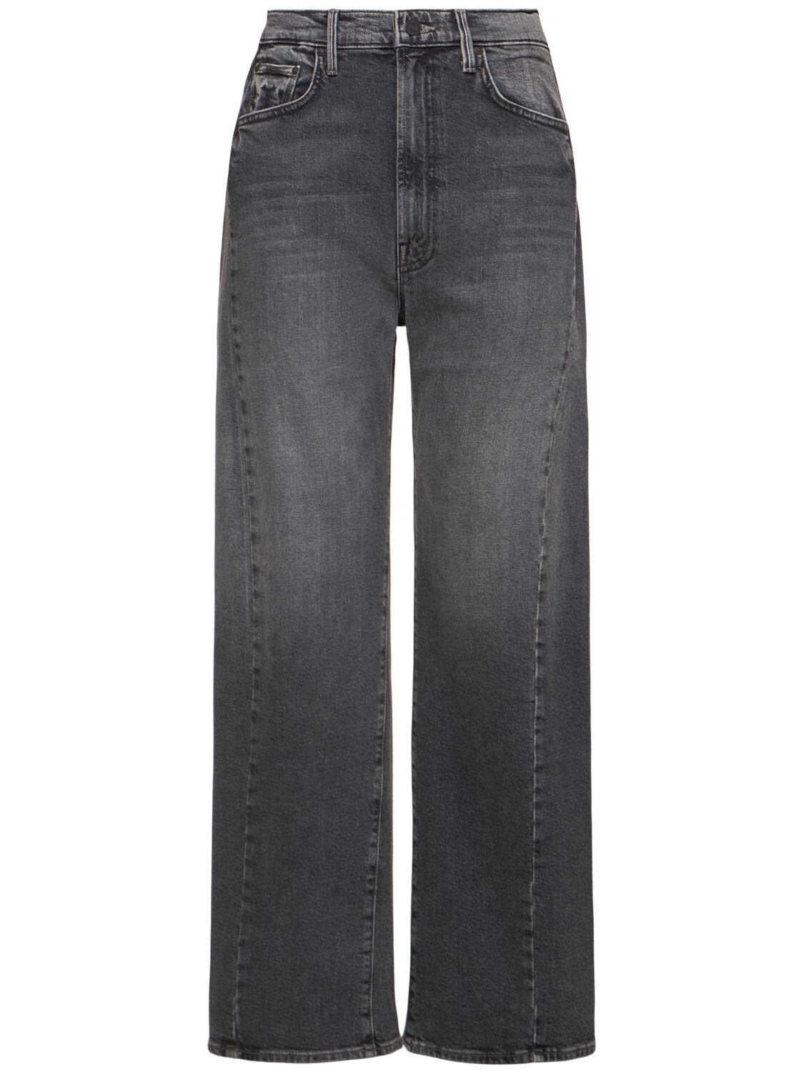 Mother The Half Pipe Flood Barrel Jeans In Gray