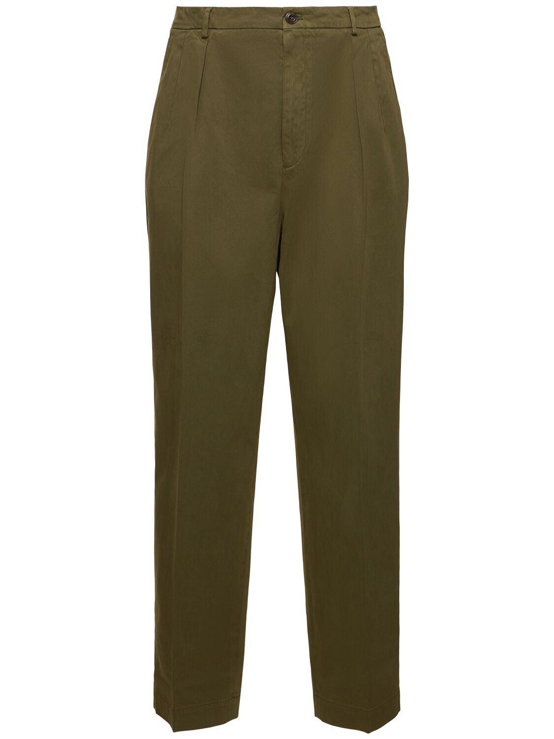 Cellar Door Lucio Cotton Blend Trousers In Green