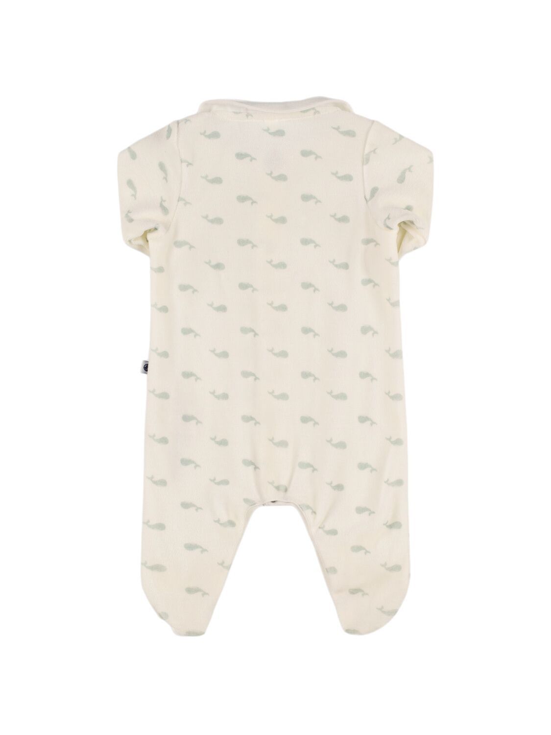 Shop Petit Bateau Printed Cotton Romper In White