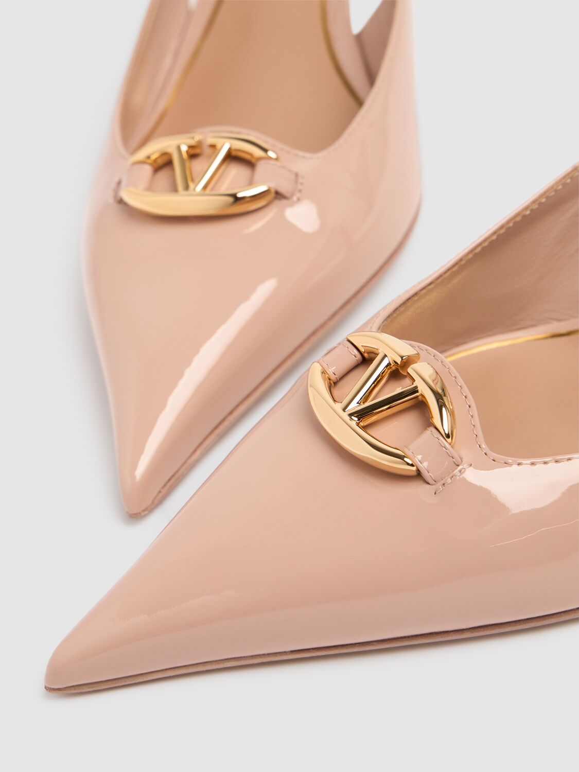 VALENTINO GARAVANI 60MM VLOGO LEATHER SLINGBACKS 