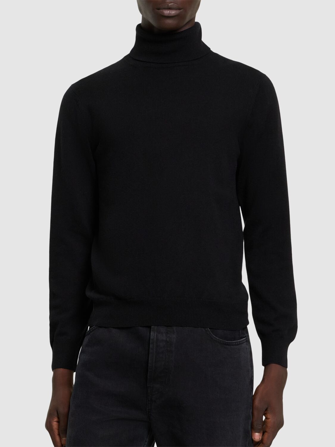 Shop Piacenza Cashmere Cashmere Knit Turtleneck Sweater In Black