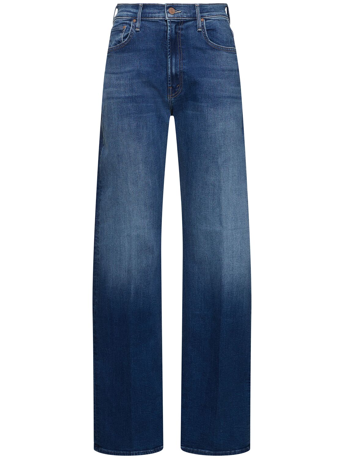 Mother The Lasso Heel Straight Jeans In Blue