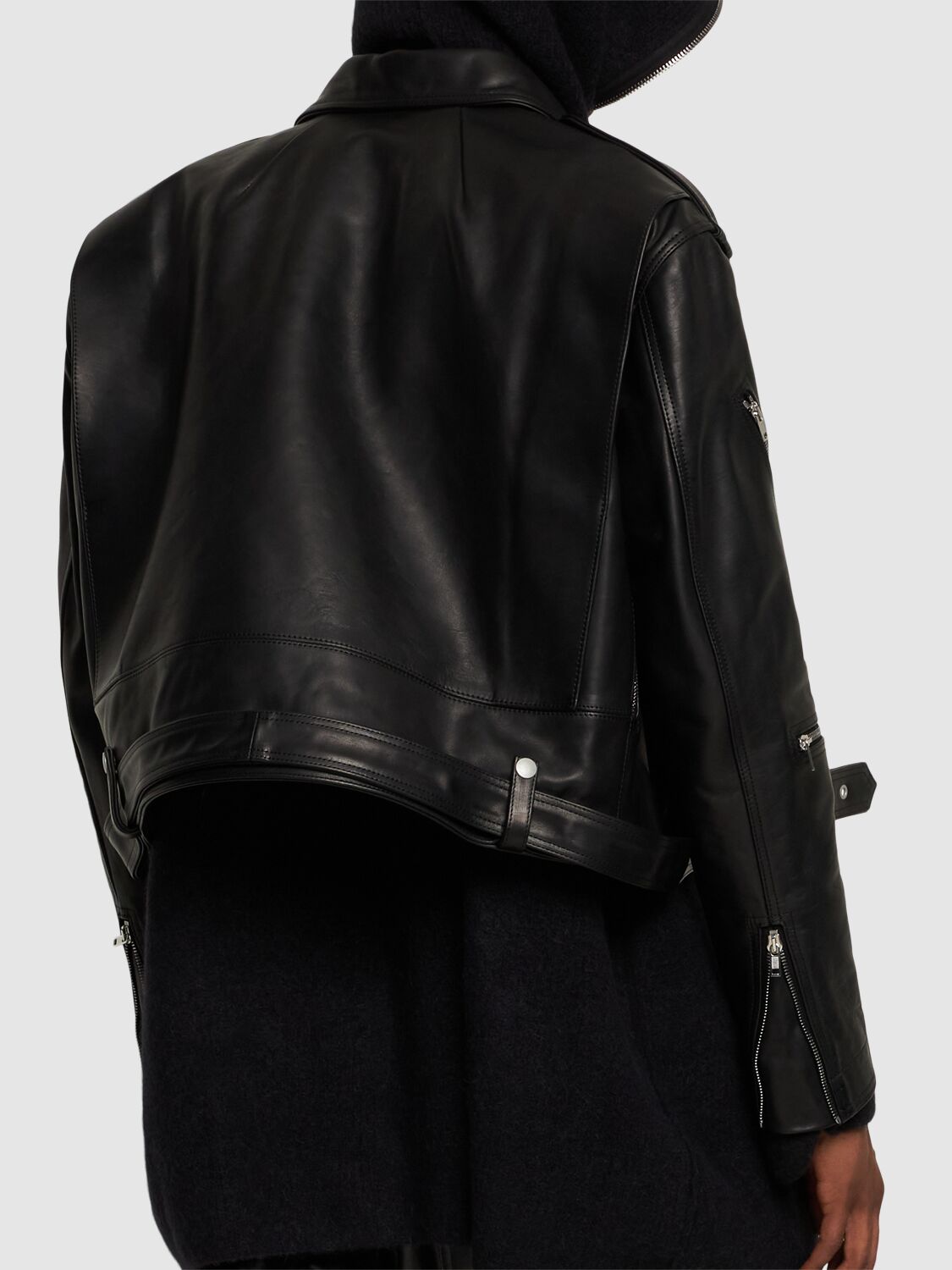 Shop Rick Owens Jumbo Bauhaus Leather Jacket In Black