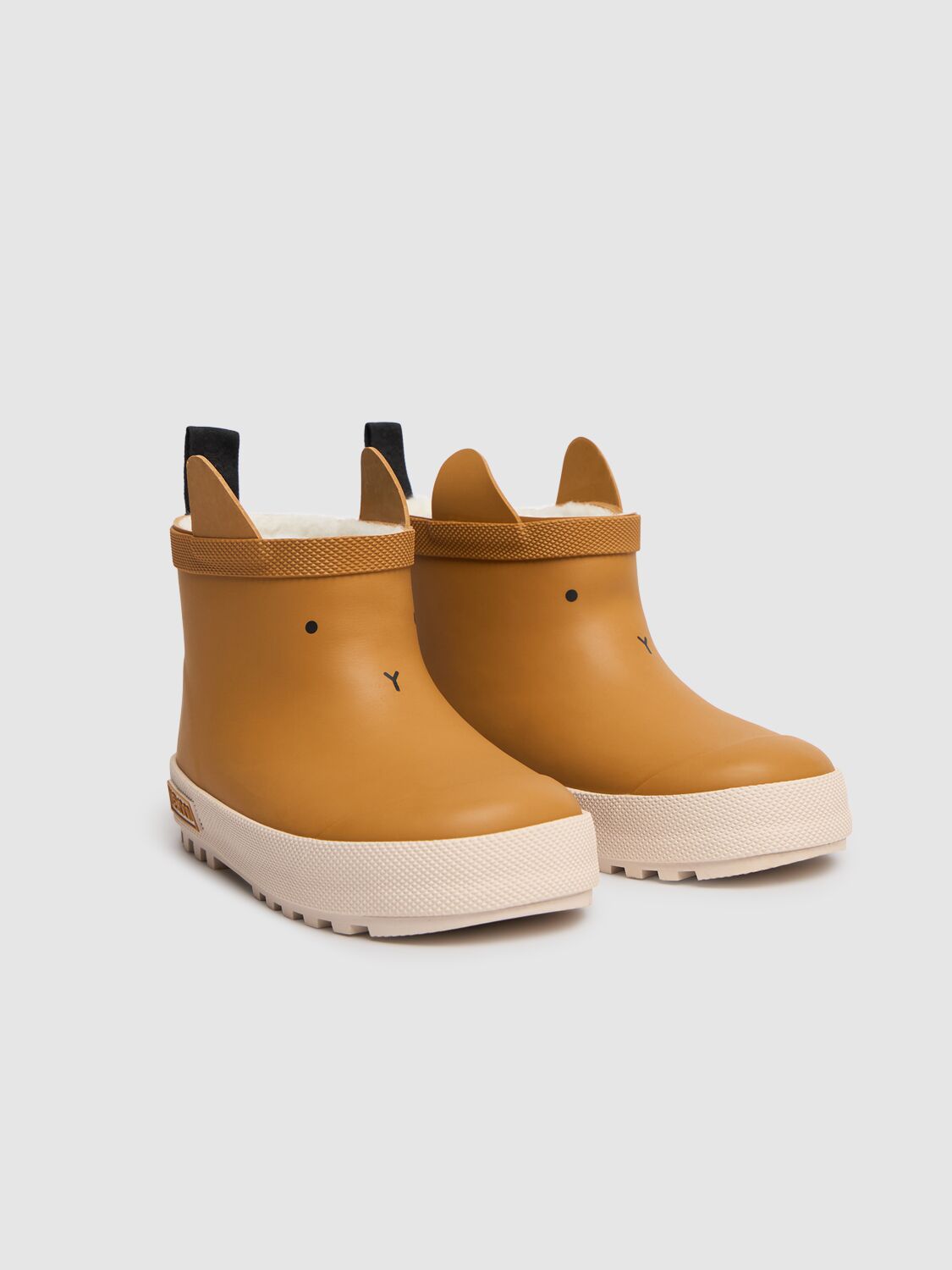 Shop Liewood Rubber Rainboots W/appliqué In Brown