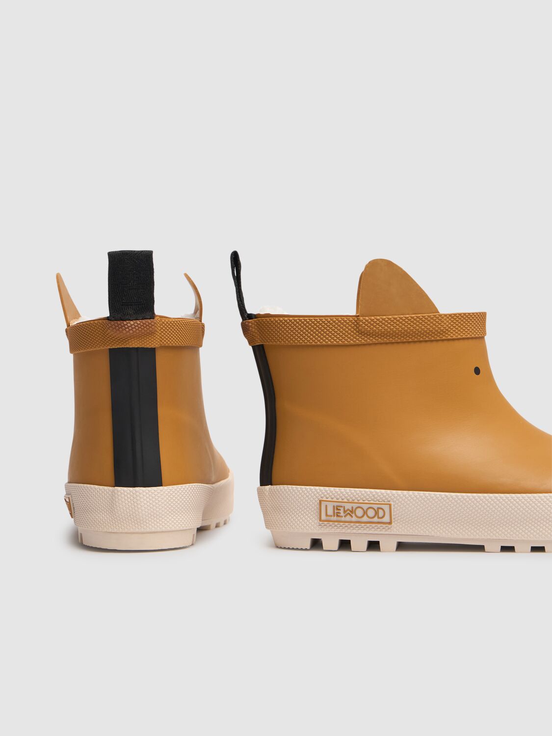 Shop Liewood Rubber Rainboots W/appliqué In Brown