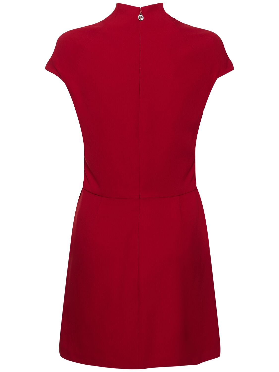 Shop Versace Viscose Blend Cady Mini Dress In Red