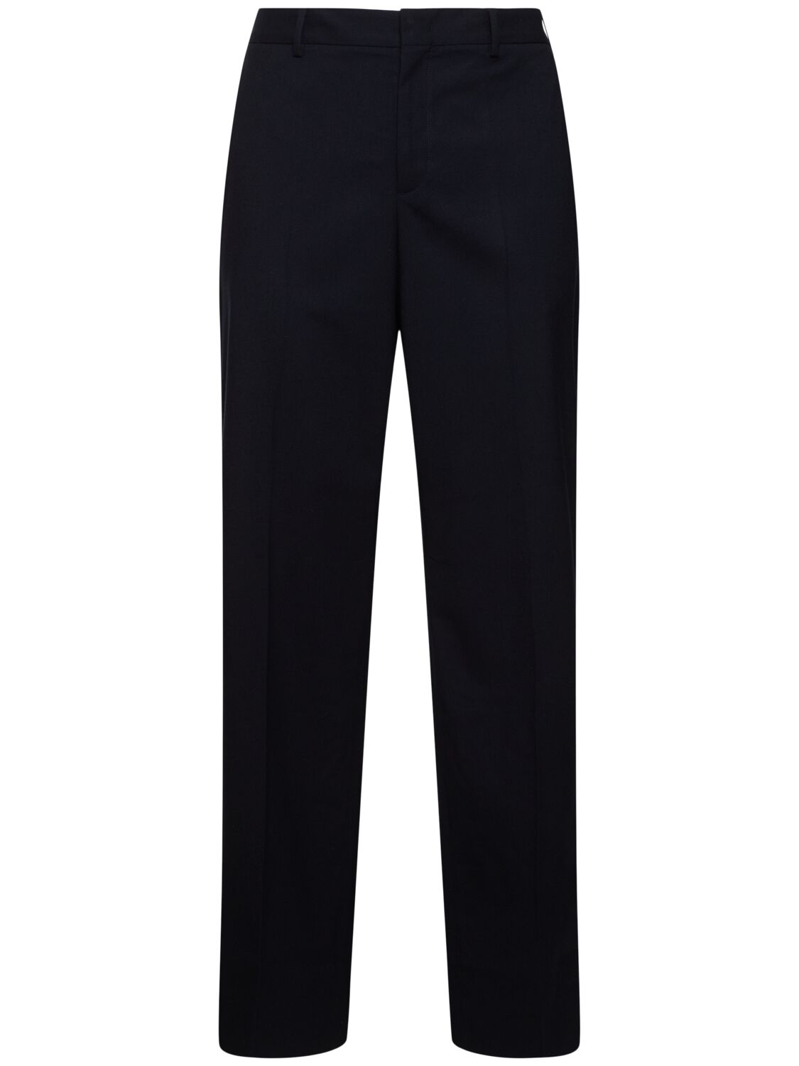 Cellar Door Nuv Cotton Blend Trousers In Black