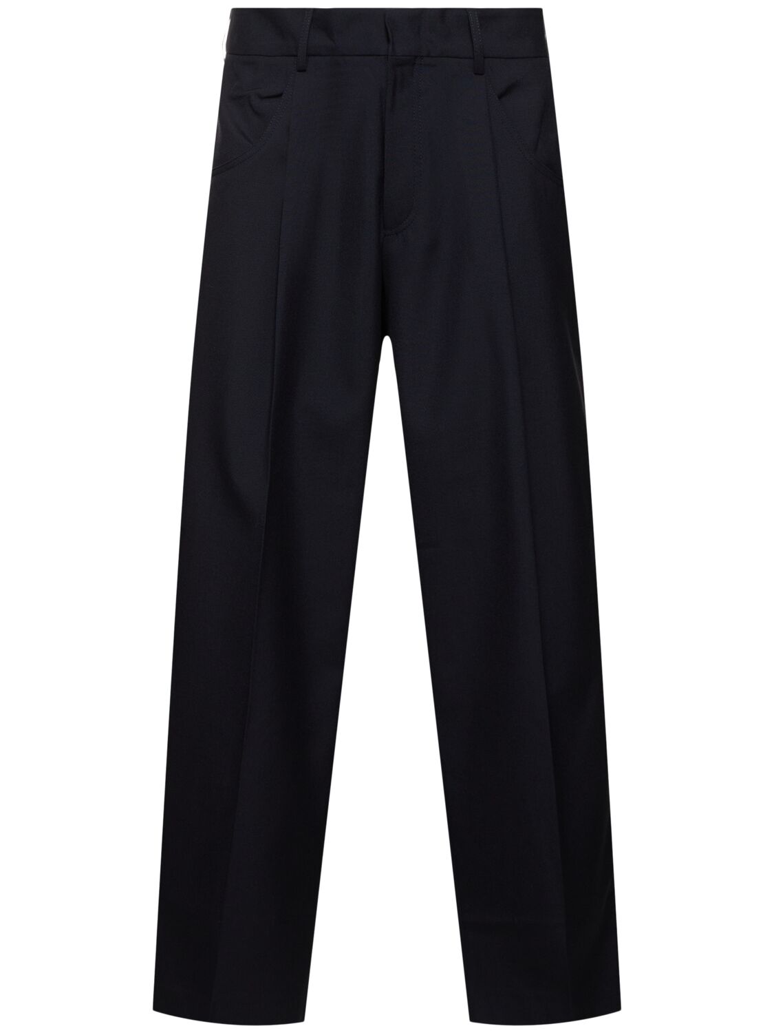 Cellar Door Tito Wool Blend Pants In Blue