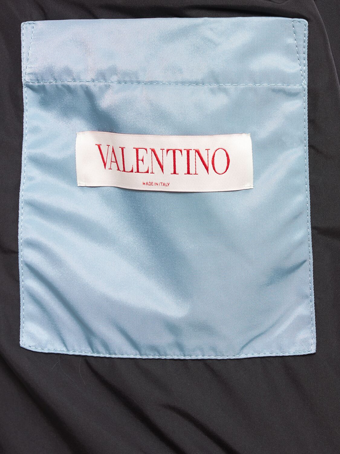 Shop Valentino Embroidered Logo Varsity Bomber Jacket In Blue