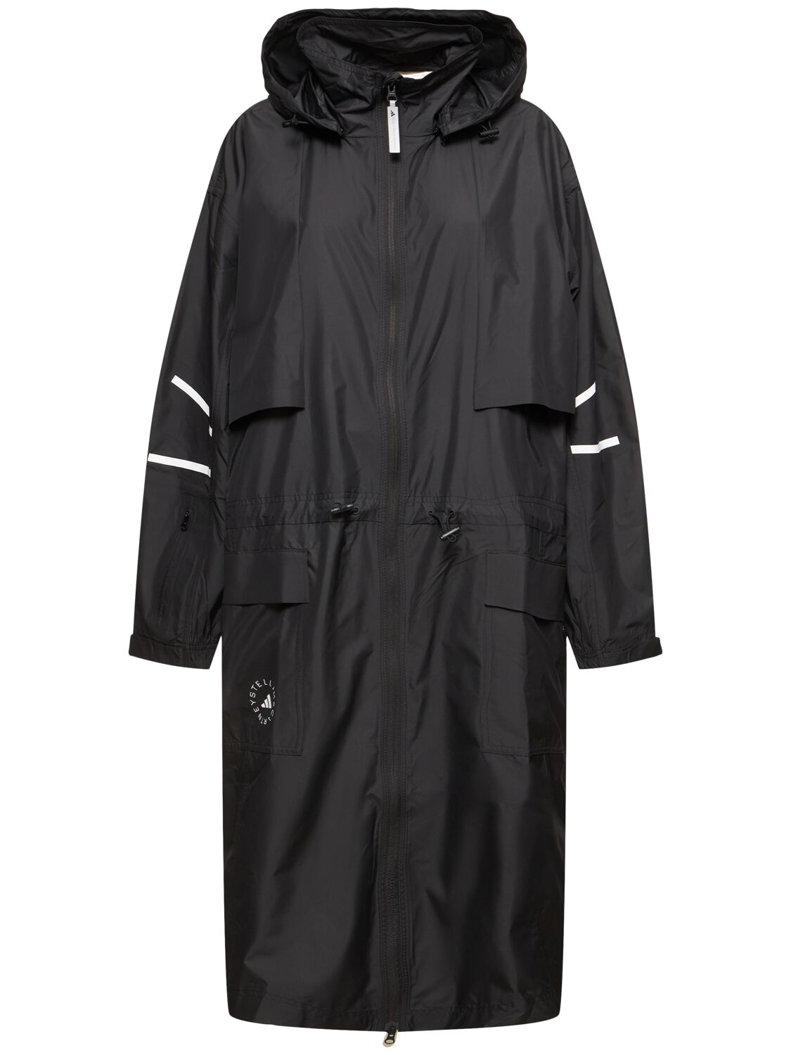 Shop Adidas By Stella Mccartney Woven Parka In Black