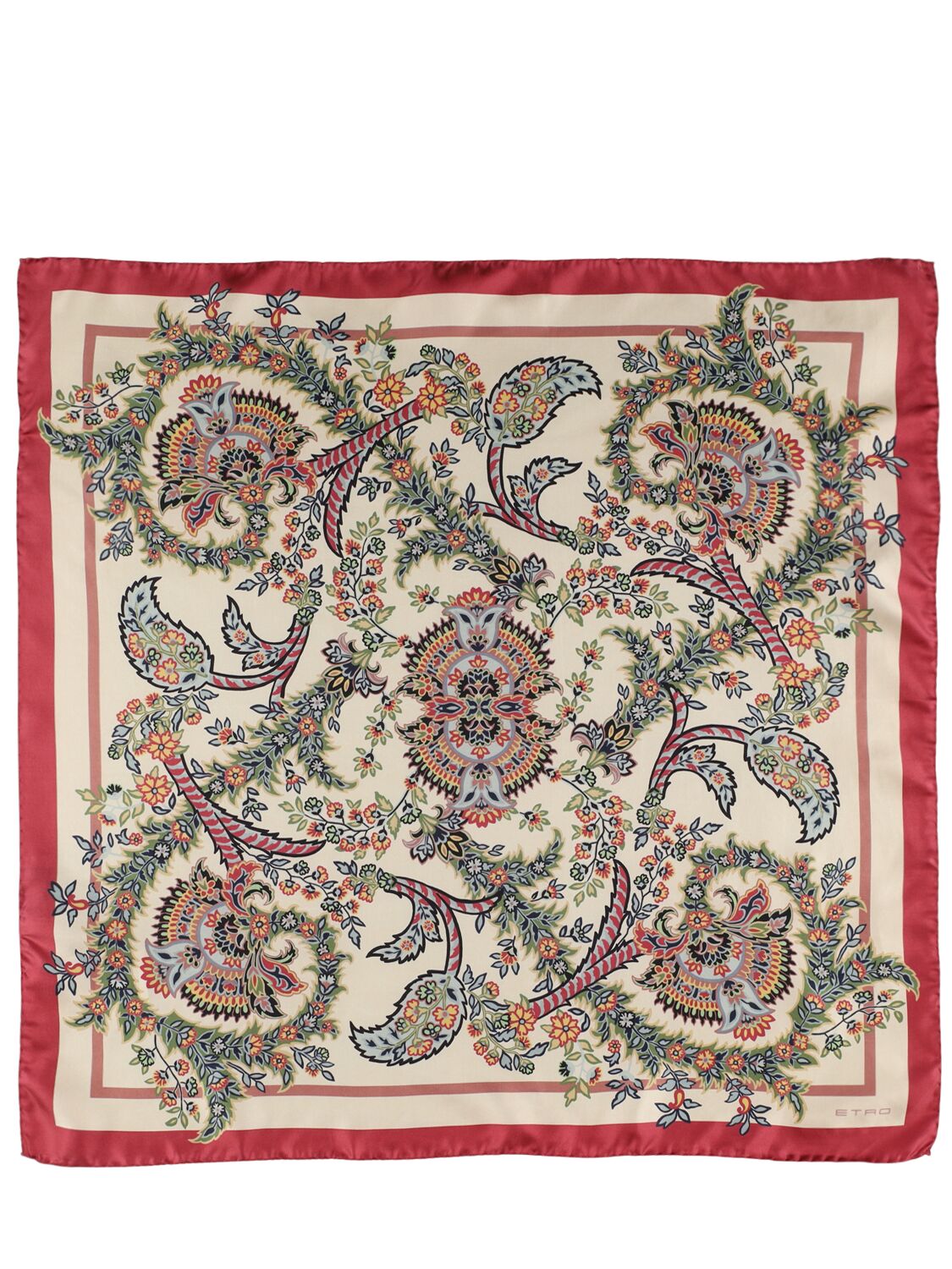 Etro Printed Silk Scarf In Multi