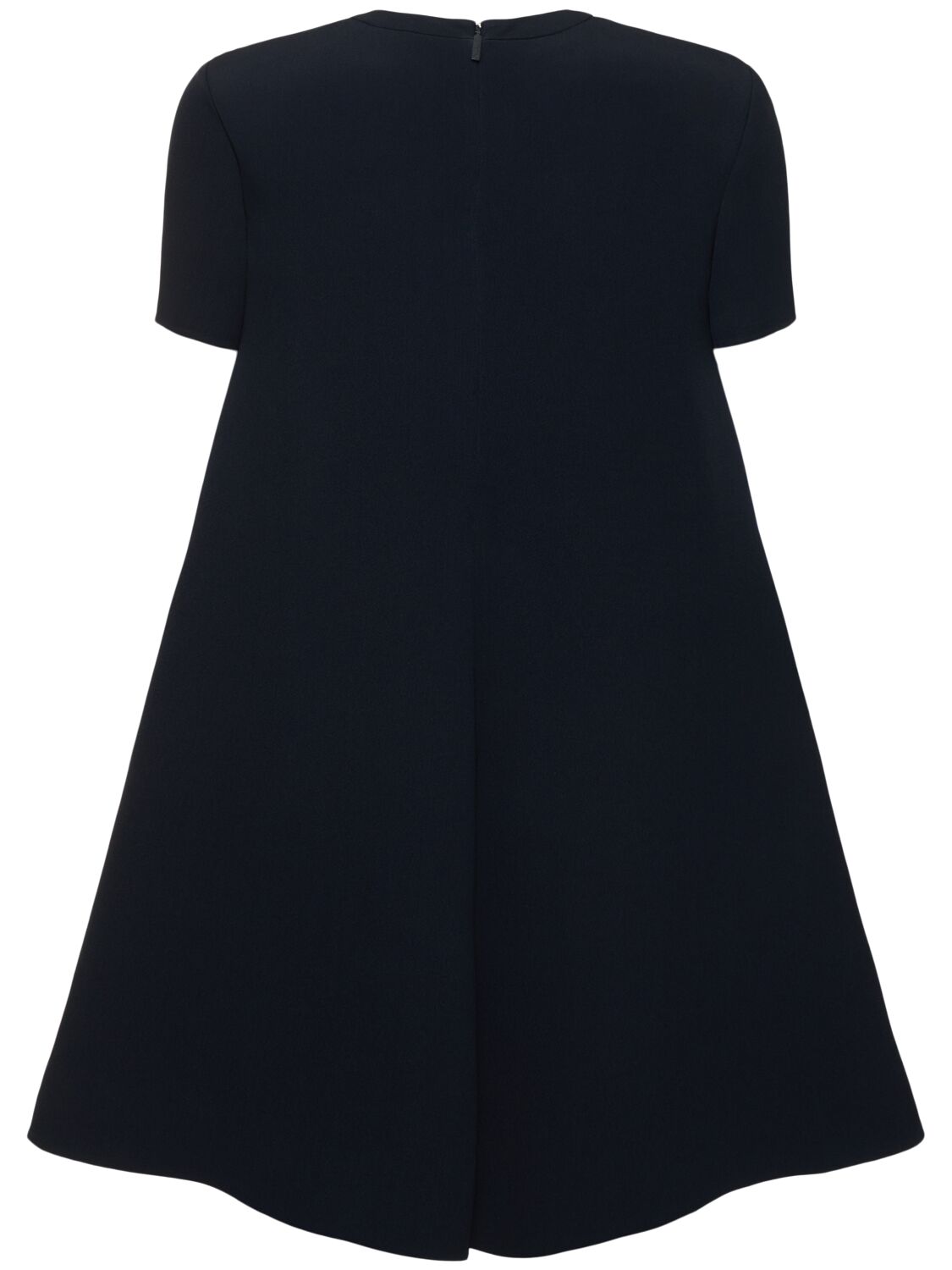 Shop Valentino Structured Couture Mini Dress In Navy