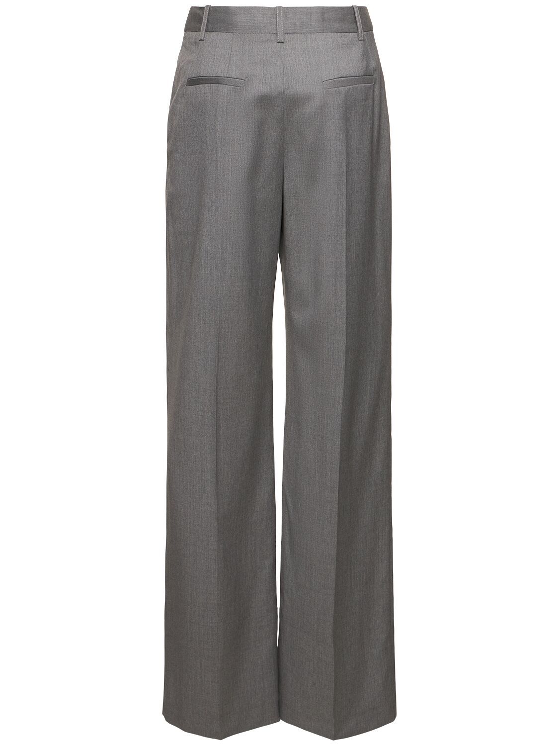 Shop Loulou Studio Sbiru Wool Flared Pants In Grey