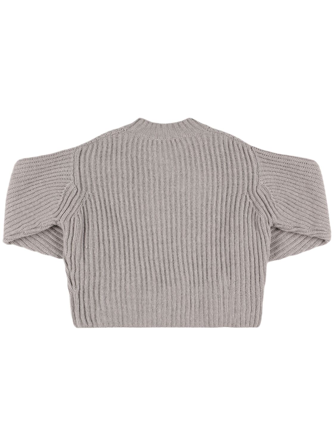 Shop Il Gufo Wool Knit Sweater In Grey