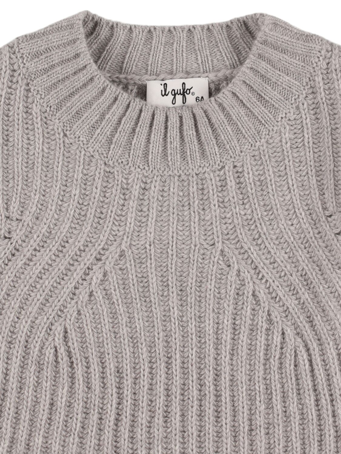 Shop Il Gufo Wool Knit Sweater In Grey