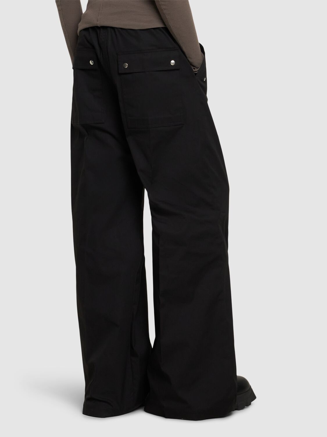 Shop Rick Owens Porterville Wide Bela Pants In Black/pearl