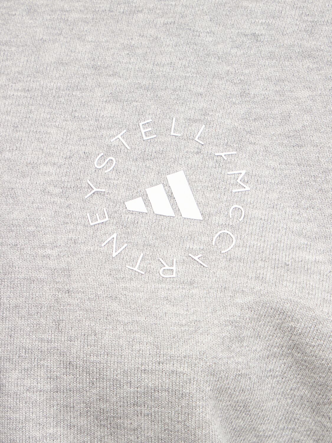 Shop Adidas By Stella Mccartney Crop Hoodie In Grey