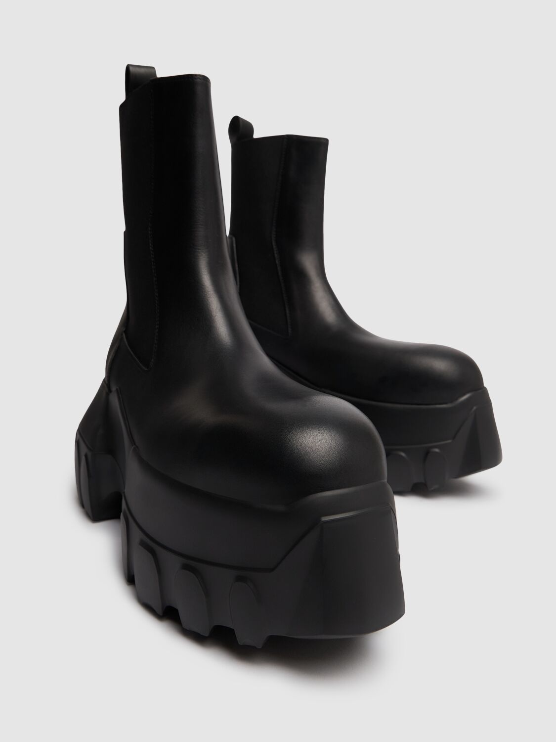 Shop Rick Owens Beatle Mega Tractor Boots In Black