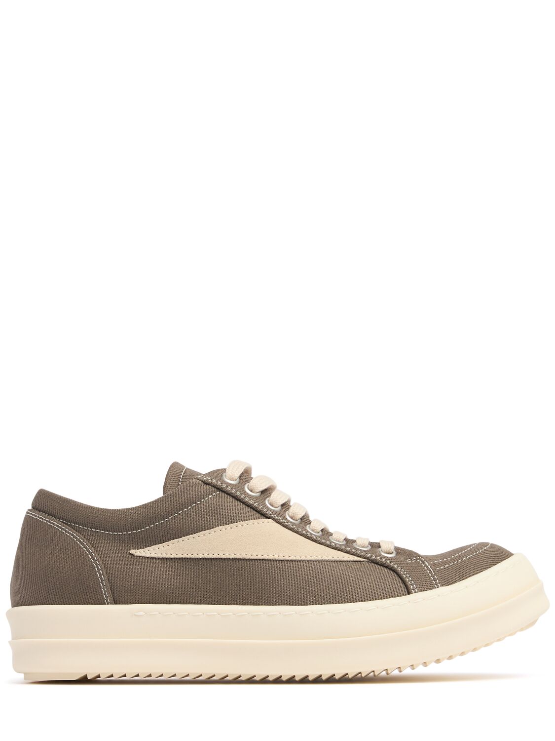 Rick Owens Drkshdw Denim Low Top Sneakers In Grey