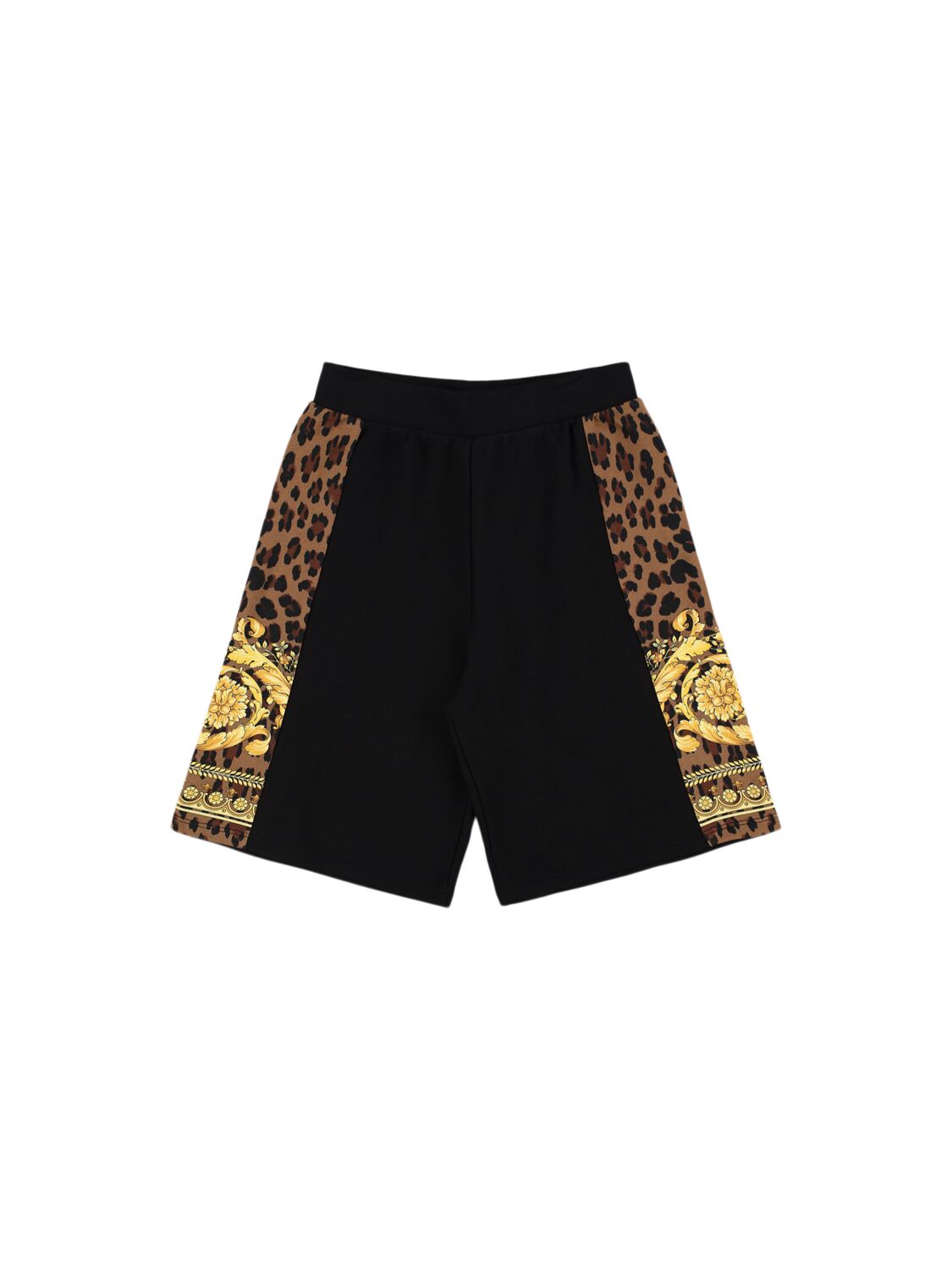 VERSACE Barocco Print Cotton Sweat Shorts