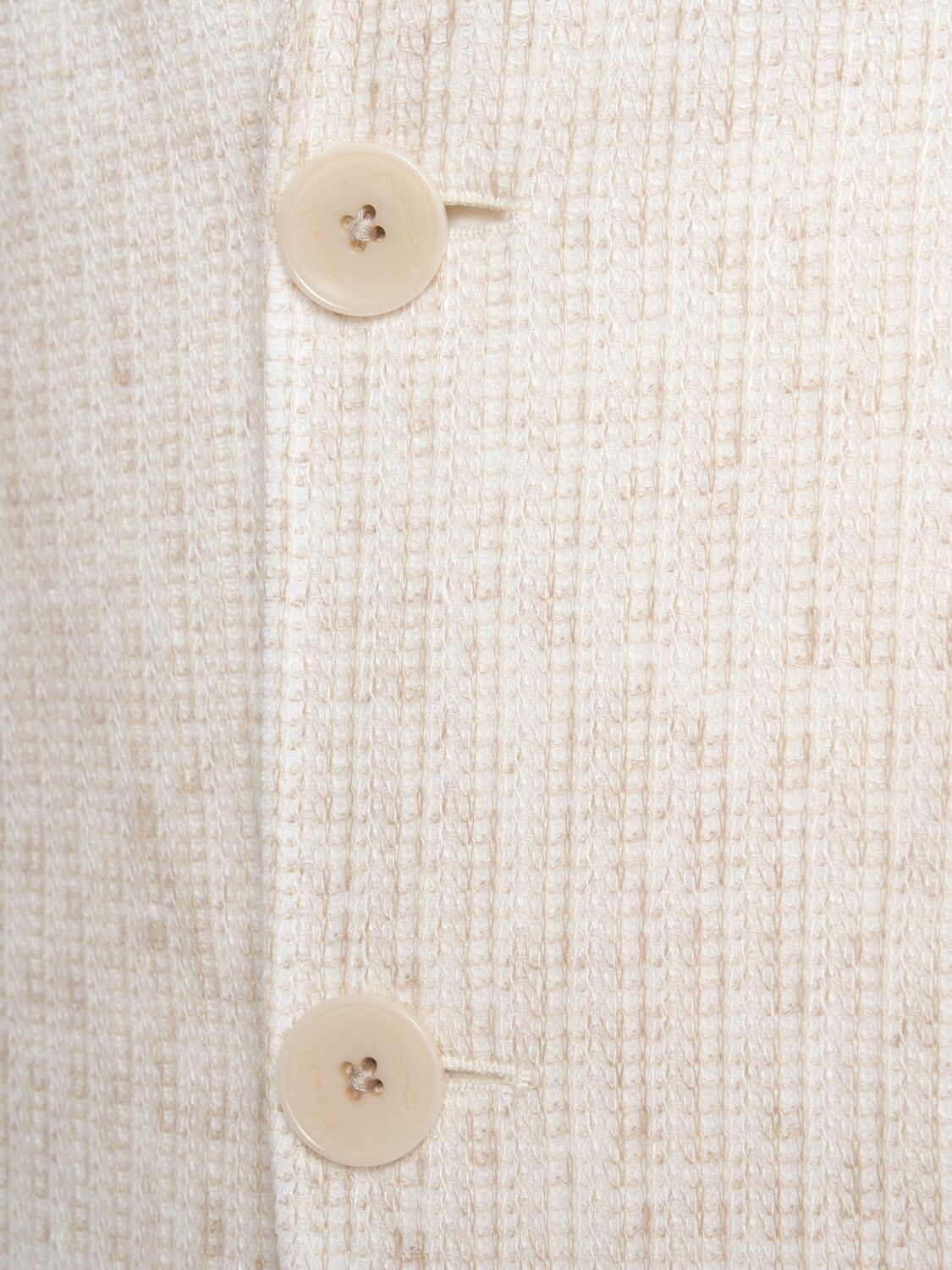 Etro Patterned Blazer With Pockets And Lapel In Ecru