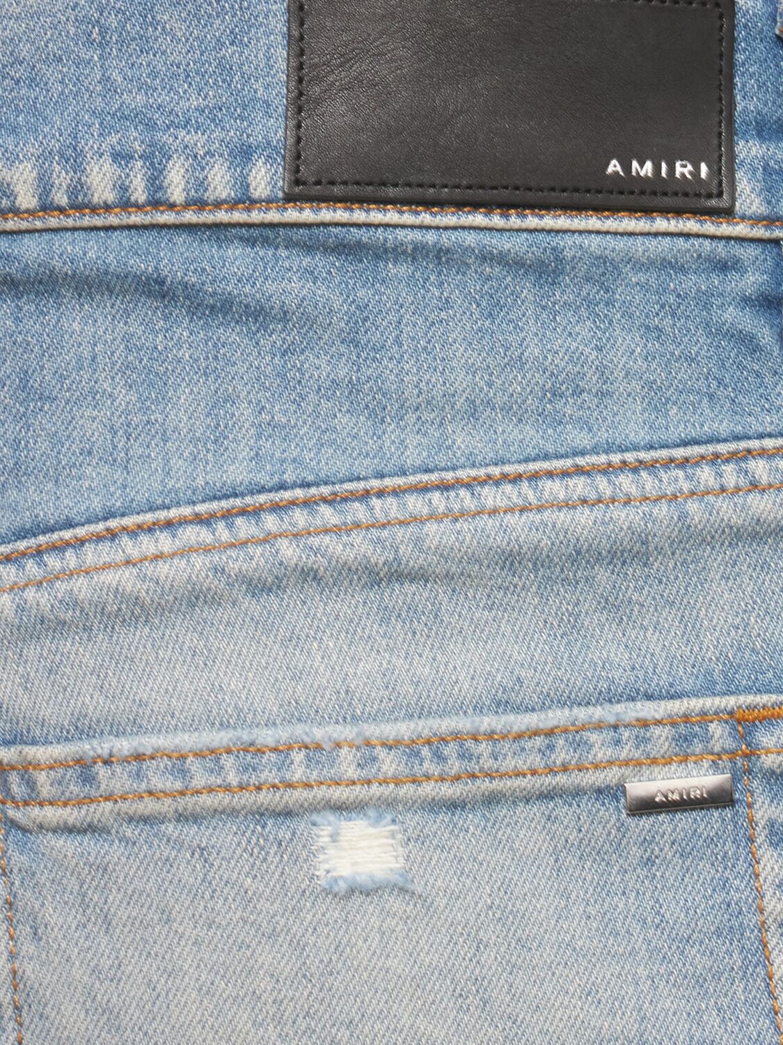 Amiri Jeans In Blue Denim In Antique Indigo