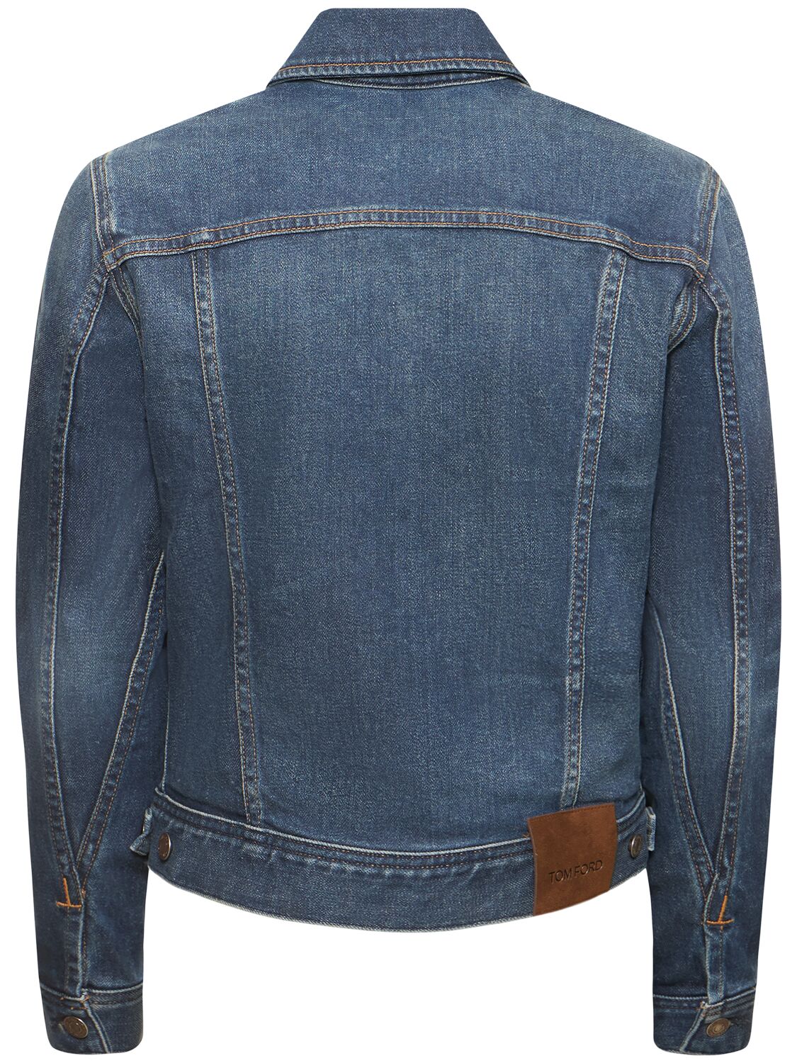 Shop Tom Ford Denim Jacket In Blue