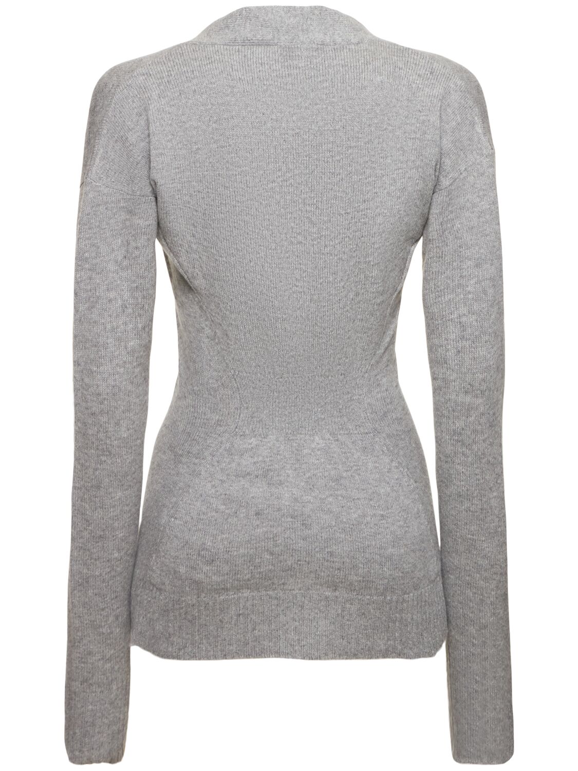 Shop Sportmax Gondola Knit Cardigan In Grey