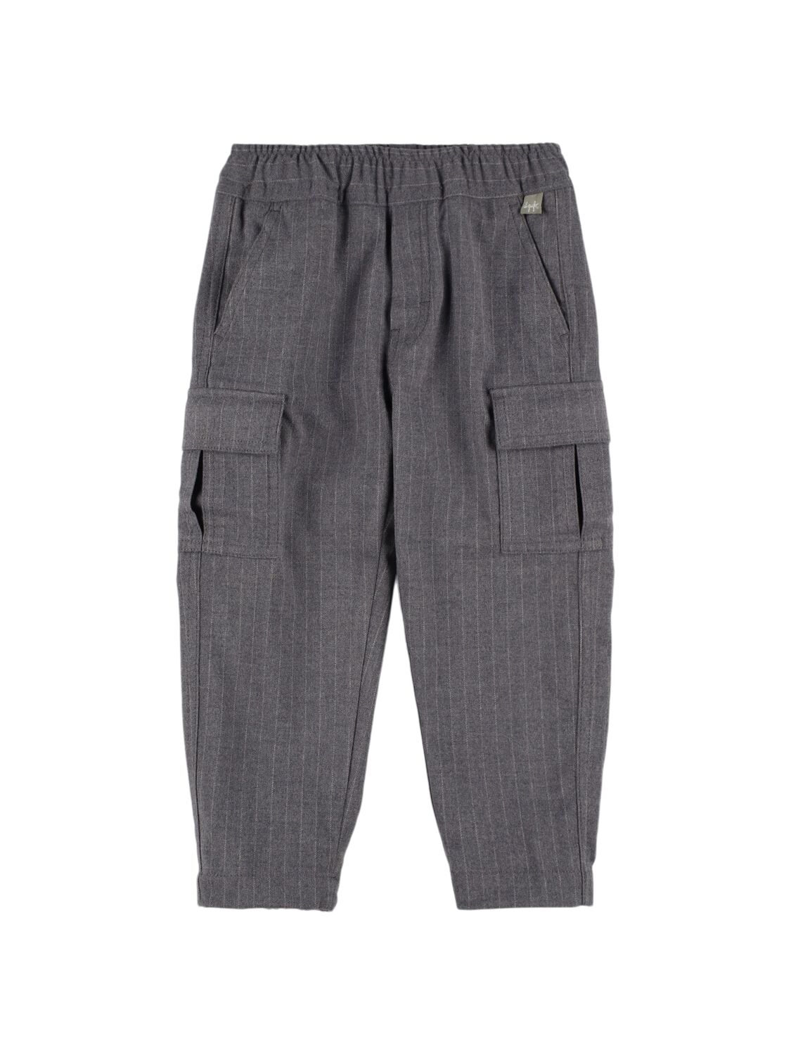 Il Gufo Viscose Blend Pinstripe Pants In Grey