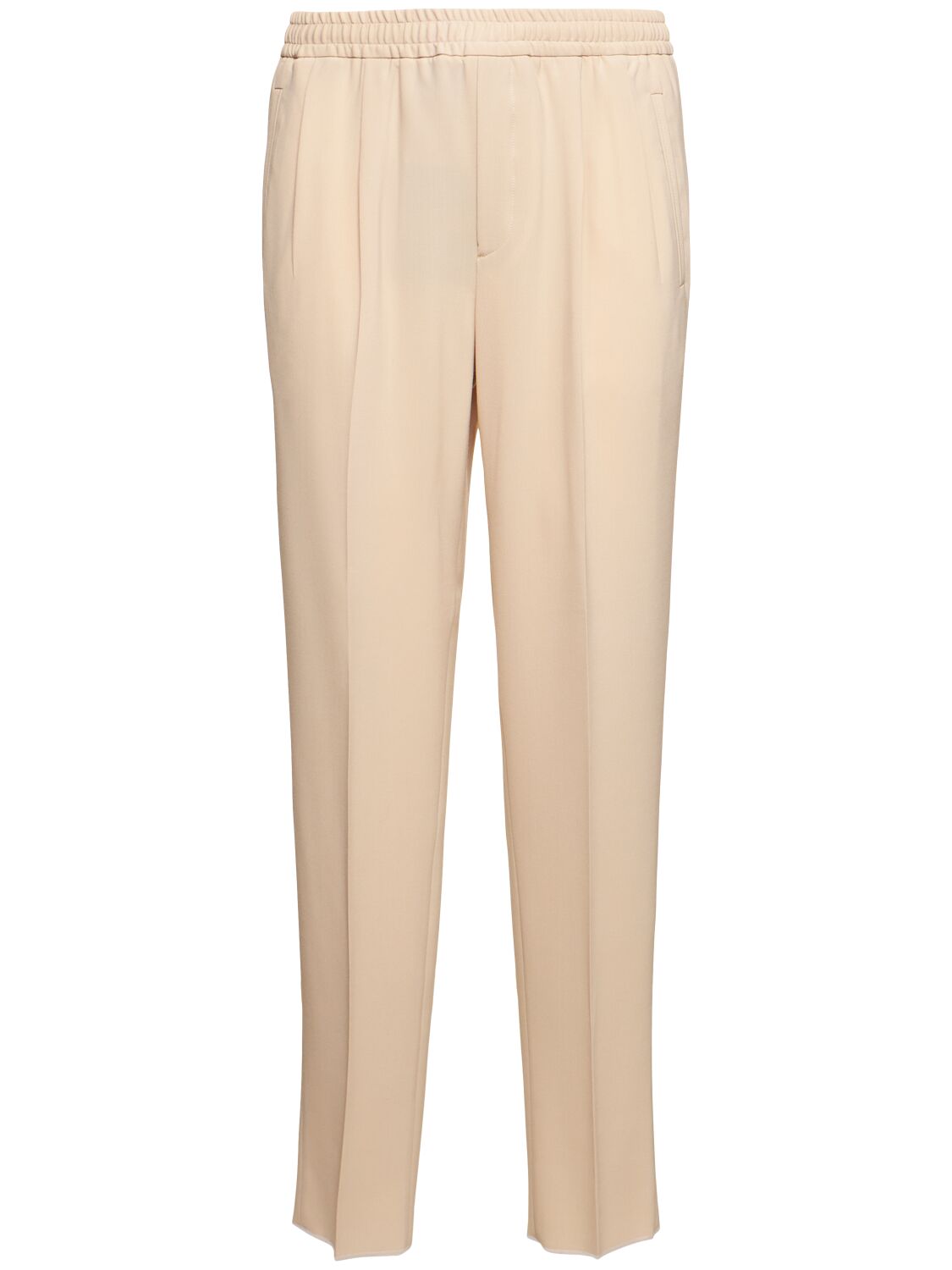 Zegna Regular Fit Wool Blend Jogger Pants In Beige