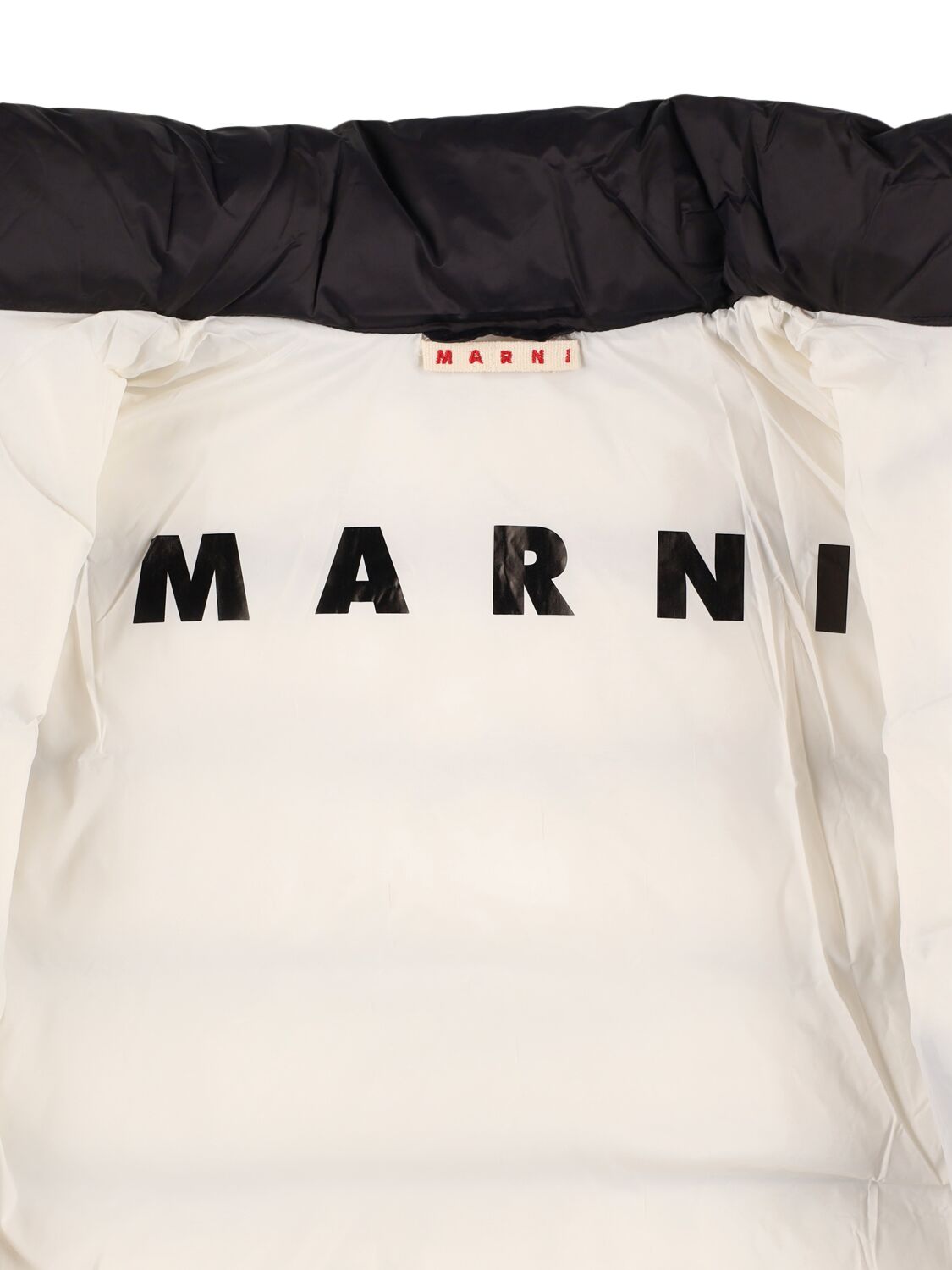 Shop Marni Junior Poly Puffer Jacket In Black