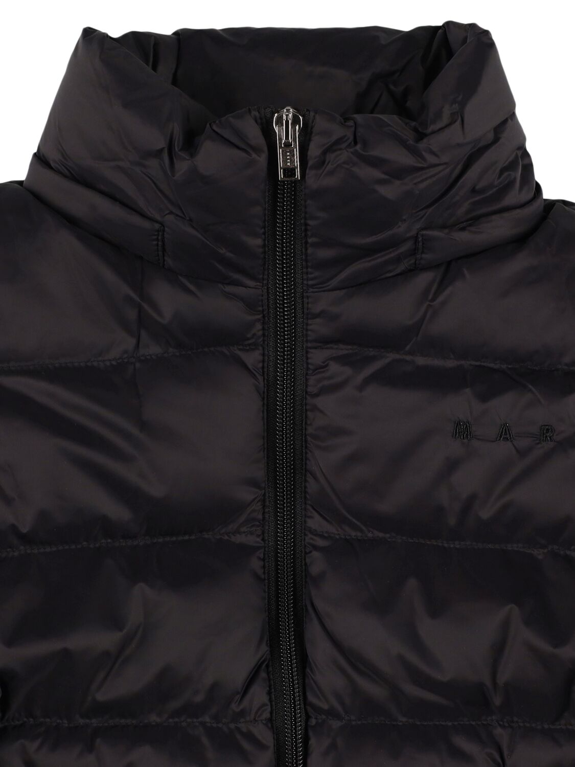 Shop Marni Junior Poly Puffer Jacket In Black