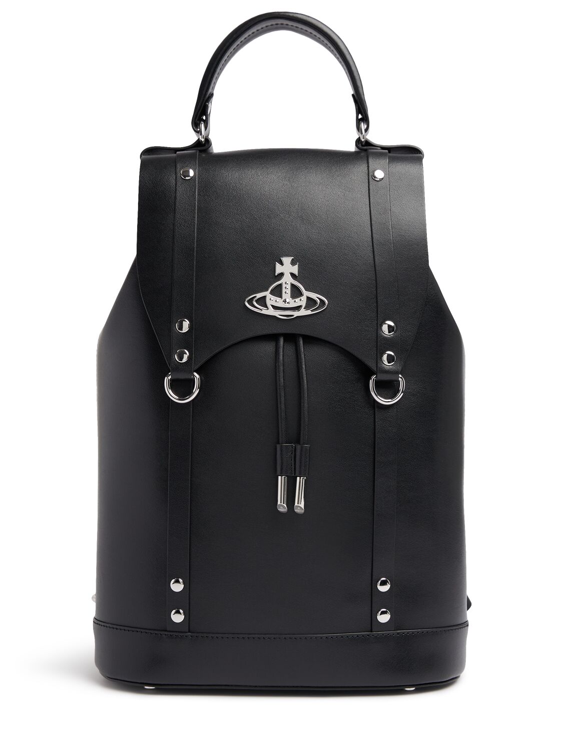 Vivienne Westwood Max Smooth Leather Backpack In Black