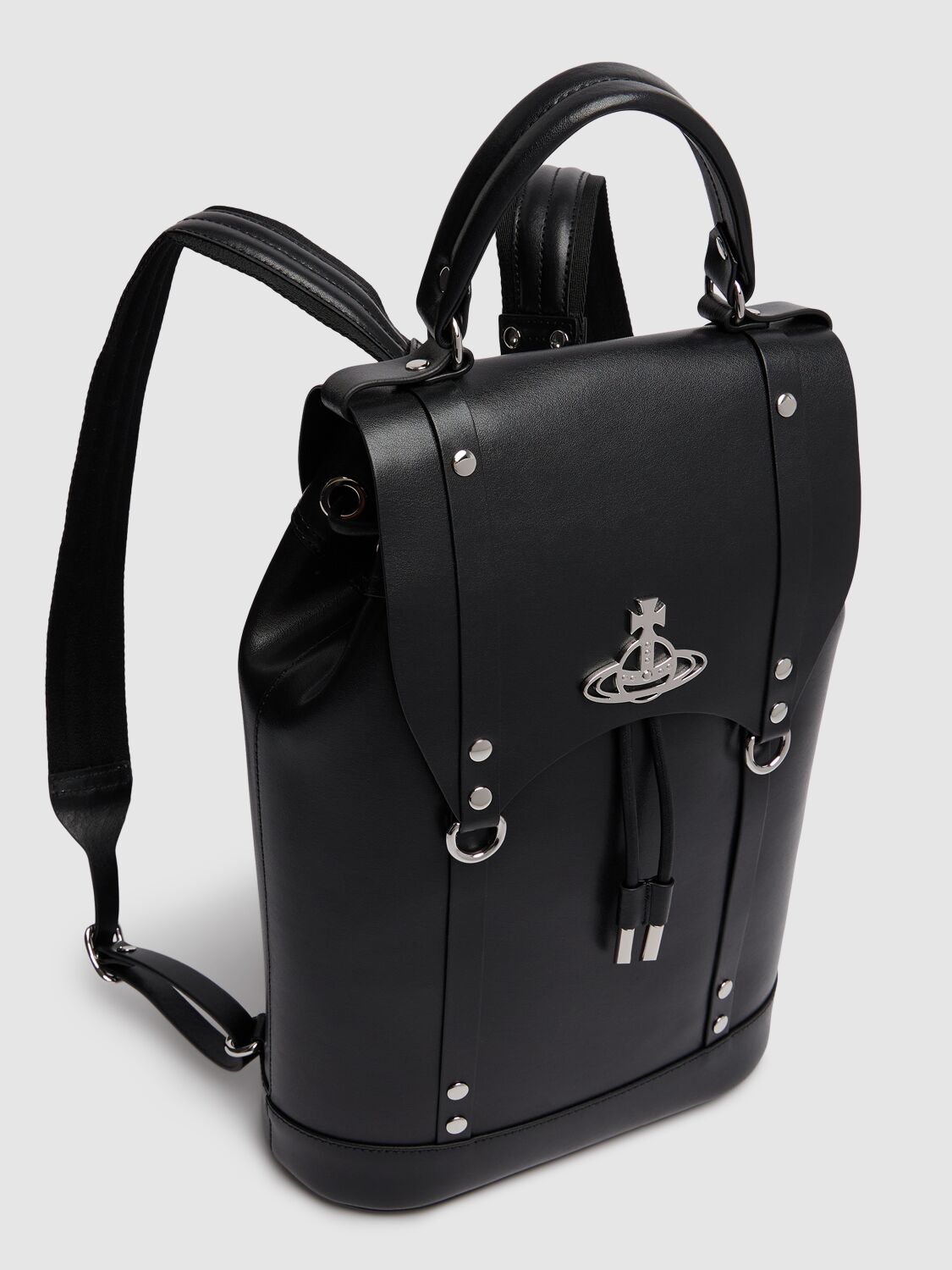 Shop Vivienne Westwood Max Smooth Leather Backpack In Black