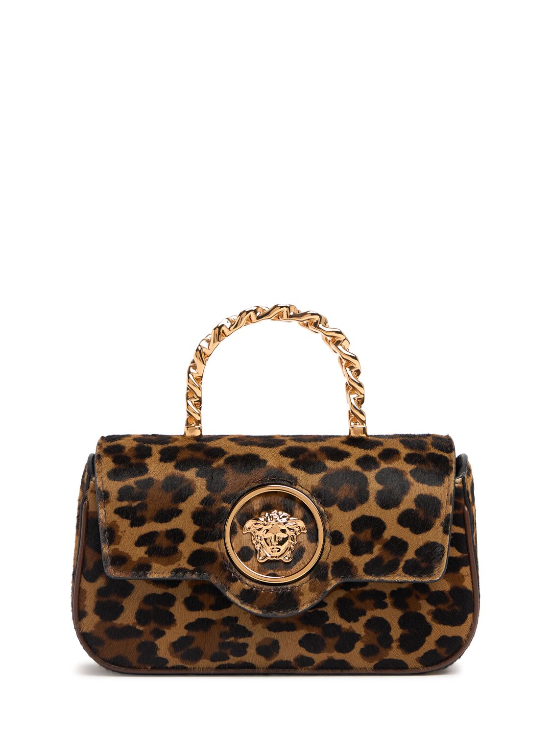 Versace Brown La Medusa Mini Tote Bag In Brown/multi
